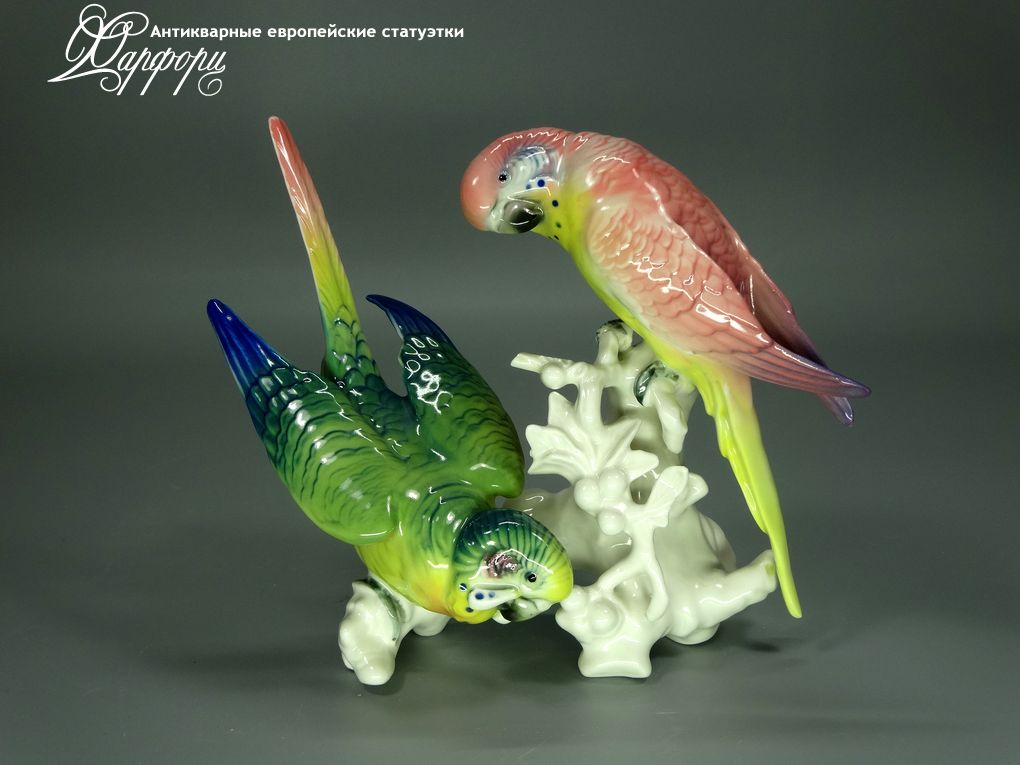 Купить фарфоровые статуэтки KARL ENS, Попугайчики, Германия